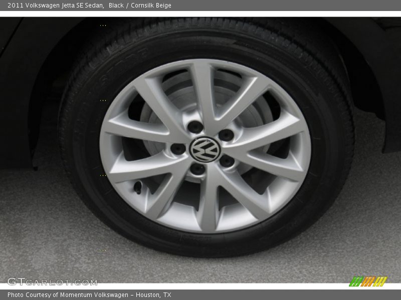 Black / Cornsilk Beige 2011 Volkswagen Jetta SE Sedan
