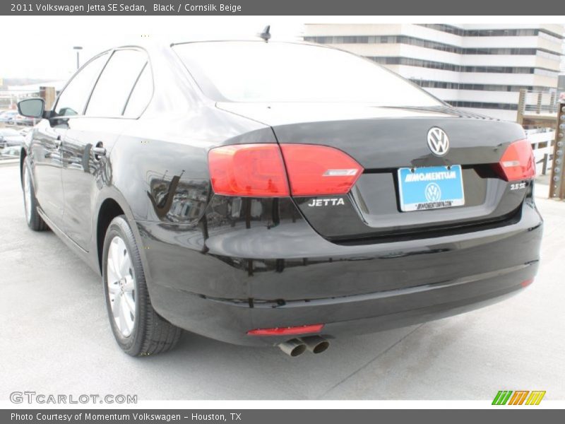 Black / Cornsilk Beige 2011 Volkswagen Jetta SE Sedan