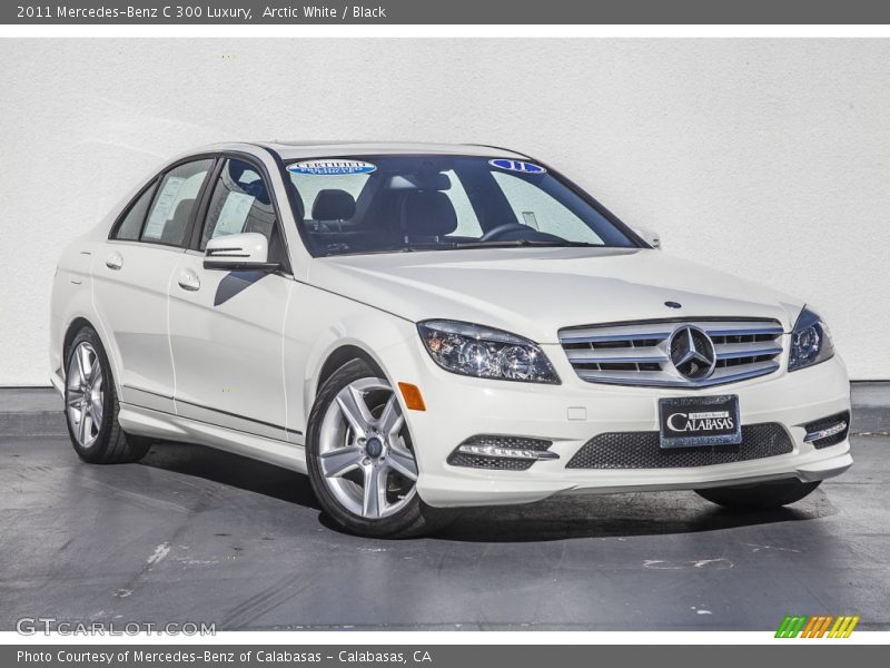 Arctic White / Black 2011 Mercedes-Benz C 300 Luxury