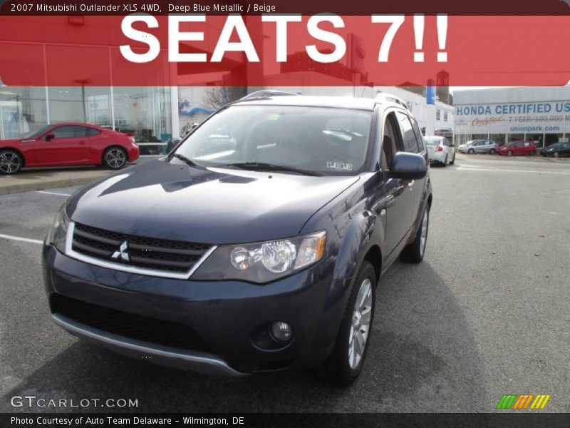 Deep Blue Metallic / Beige 2007 Mitsubishi Outlander XLS 4WD