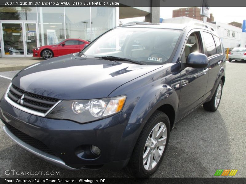 Deep Blue Metallic / Beige 2007 Mitsubishi Outlander XLS 4WD