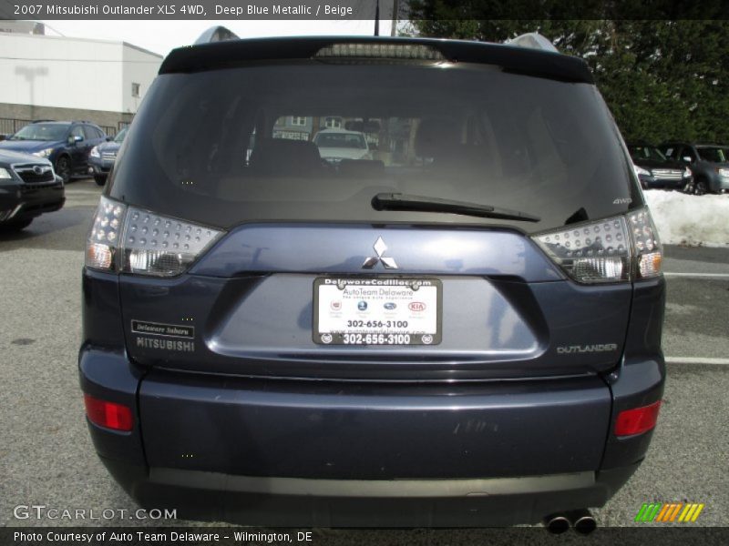 Deep Blue Metallic / Beige 2007 Mitsubishi Outlander XLS 4WD