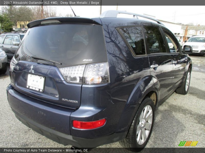 Deep Blue Metallic / Beige 2007 Mitsubishi Outlander XLS 4WD