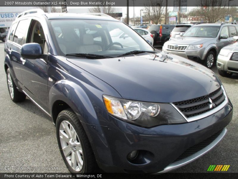 Deep Blue Metallic / Beige 2007 Mitsubishi Outlander XLS 4WD
