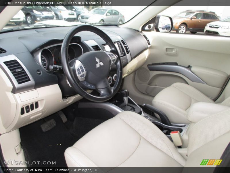 Deep Blue Metallic / Beige 2007 Mitsubishi Outlander XLS 4WD