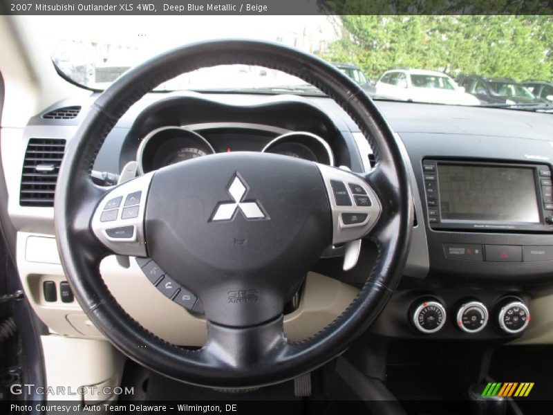 Deep Blue Metallic / Beige 2007 Mitsubishi Outlander XLS 4WD