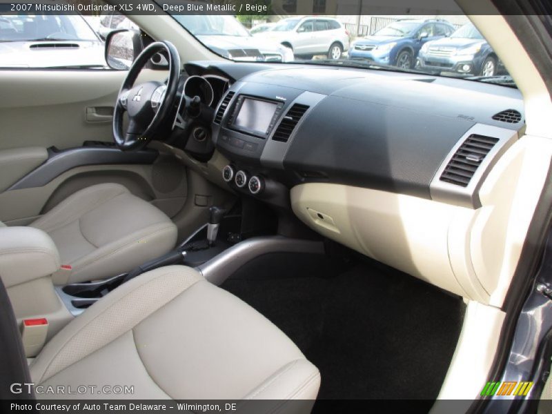 Deep Blue Metallic / Beige 2007 Mitsubishi Outlander XLS 4WD