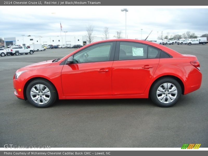 Red Hot / Jet Black/Medium Titanium 2014 Chevrolet Cruze LS