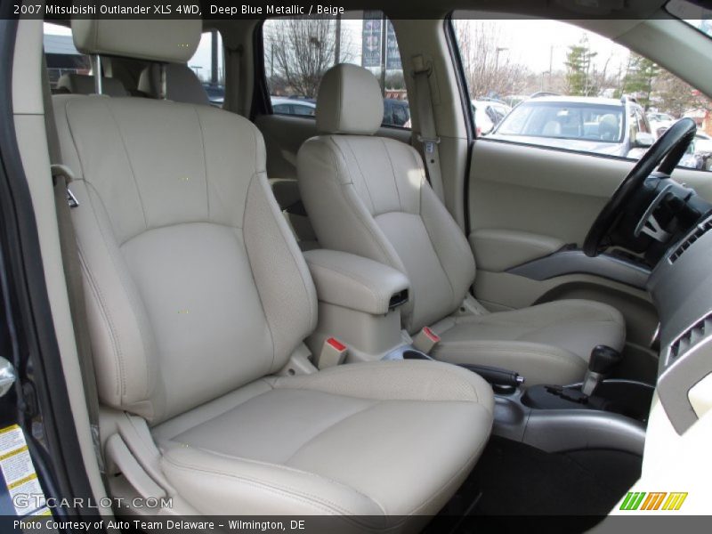 Deep Blue Metallic / Beige 2007 Mitsubishi Outlander XLS 4WD