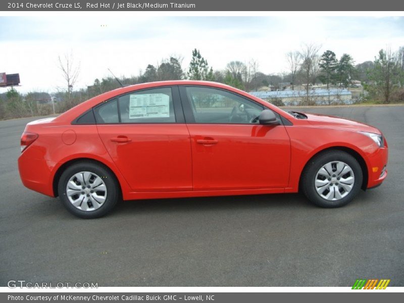 Red Hot / Jet Black/Medium Titanium 2014 Chevrolet Cruze LS