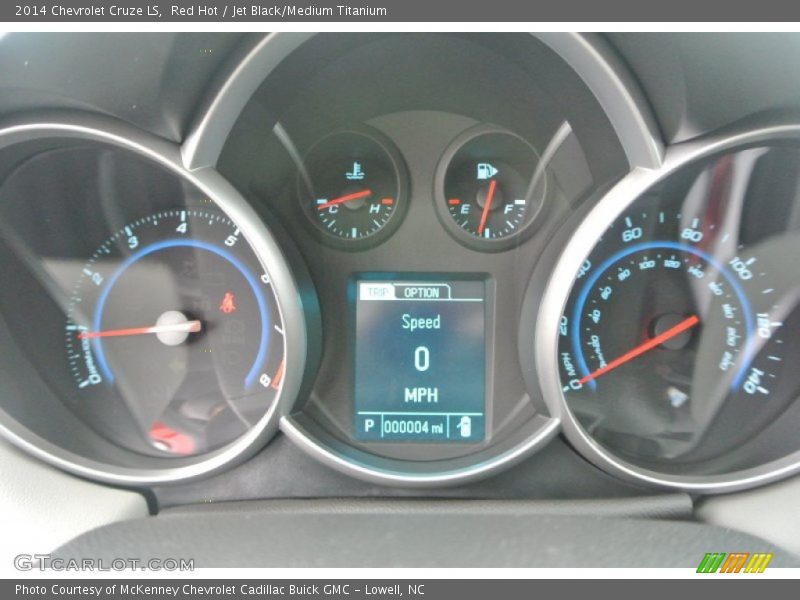 Red Hot / Jet Black/Medium Titanium 2014 Chevrolet Cruze LS