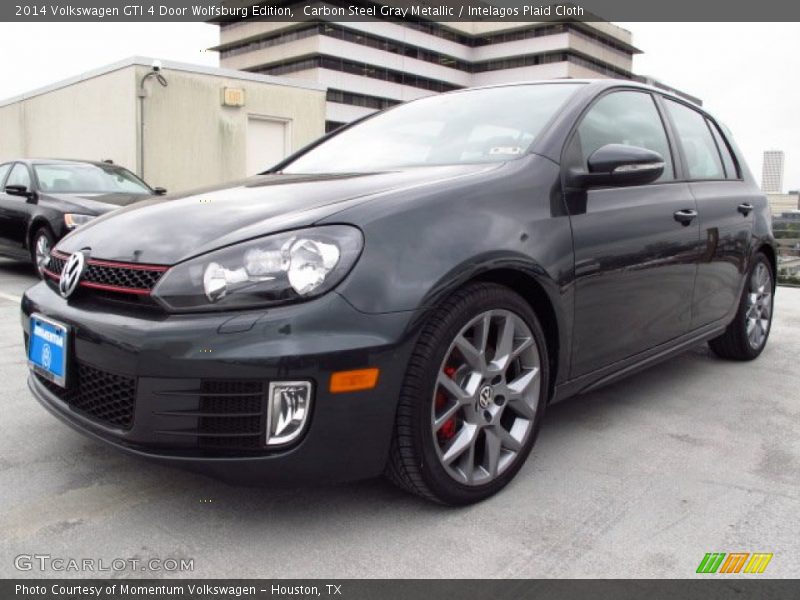 Carbon Steel Gray Metallic / Intelagos Plaid Cloth 2014 Volkswagen GTI 4 Door Wolfsburg Edition