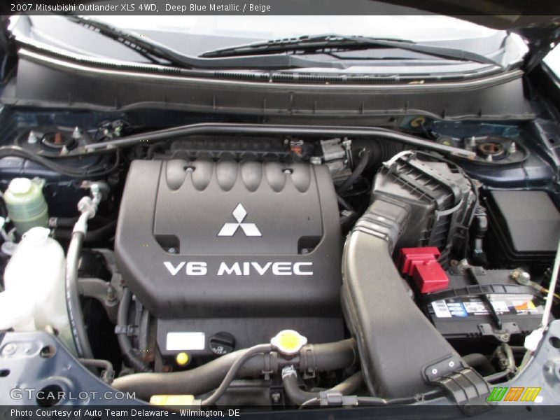 Deep Blue Metallic / Beige 2007 Mitsubishi Outlander XLS 4WD