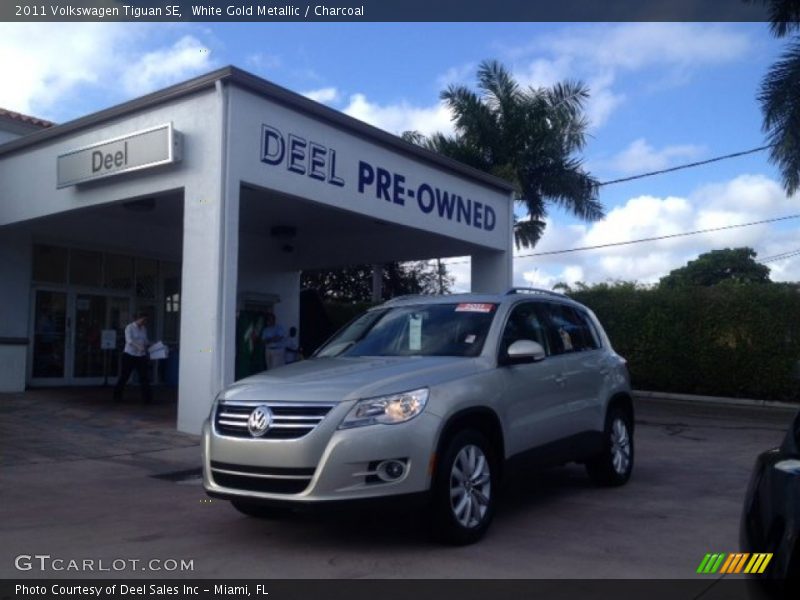 White Gold Metallic / Charcoal 2011 Volkswagen Tiguan SE