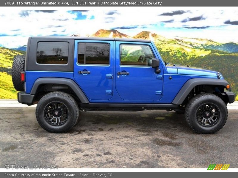 Surf Blue Pearl / Dark Slate Gray/Medium Slate Gray 2009 Jeep Wrangler Unlimited X 4x4