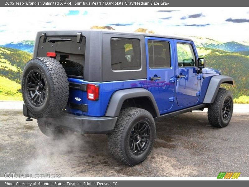 Surf Blue Pearl / Dark Slate Gray/Medium Slate Gray 2009 Jeep Wrangler Unlimited X 4x4