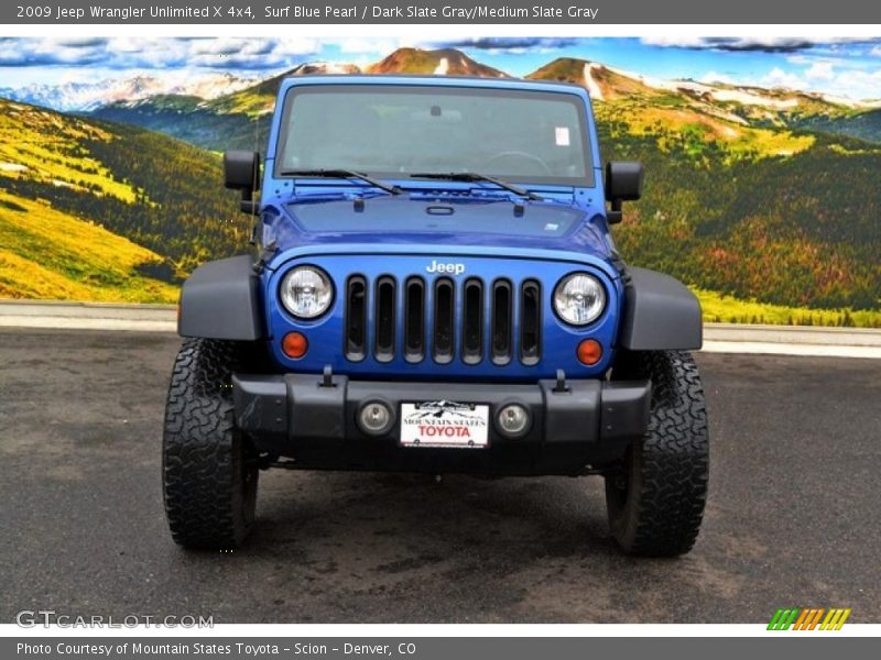 Surf Blue Pearl / Dark Slate Gray/Medium Slate Gray 2009 Jeep Wrangler Unlimited X 4x4