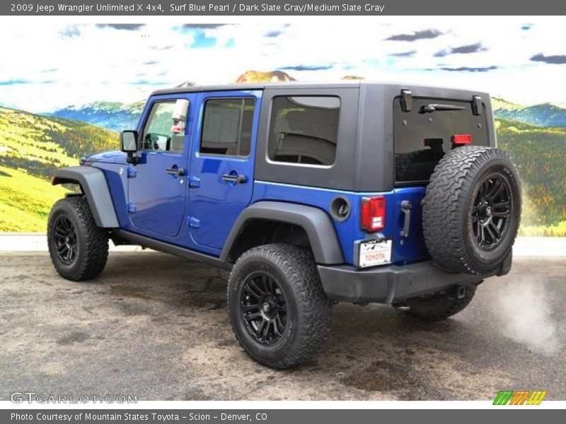 Surf Blue Pearl / Dark Slate Gray/Medium Slate Gray 2009 Jeep Wrangler Unlimited X 4x4