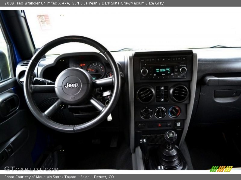 Surf Blue Pearl / Dark Slate Gray/Medium Slate Gray 2009 Jeep Wrangler Unlimited X 4x4