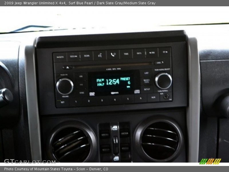 Surf Blue Pearl / Dark Slate Gray/Medium Slate Gray 2009 Jeep Wrangler Unlimited X 4x4