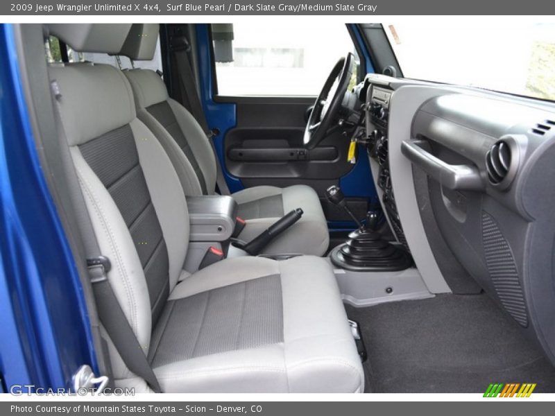 Surf Blue Pearl / Dark Slate Gray/Medium Slate Gray 2009 Jeep Wrangler Unlimited X 4x4