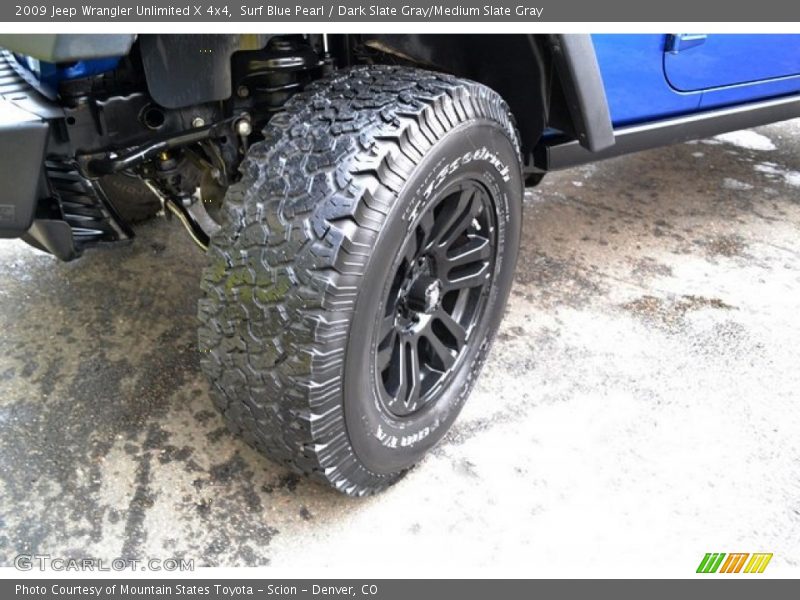 Surf Blue Pearl / Dark Slate Gray/Medium Slate Gray 2009 Jeep Wrangler Unlimited X 4x4