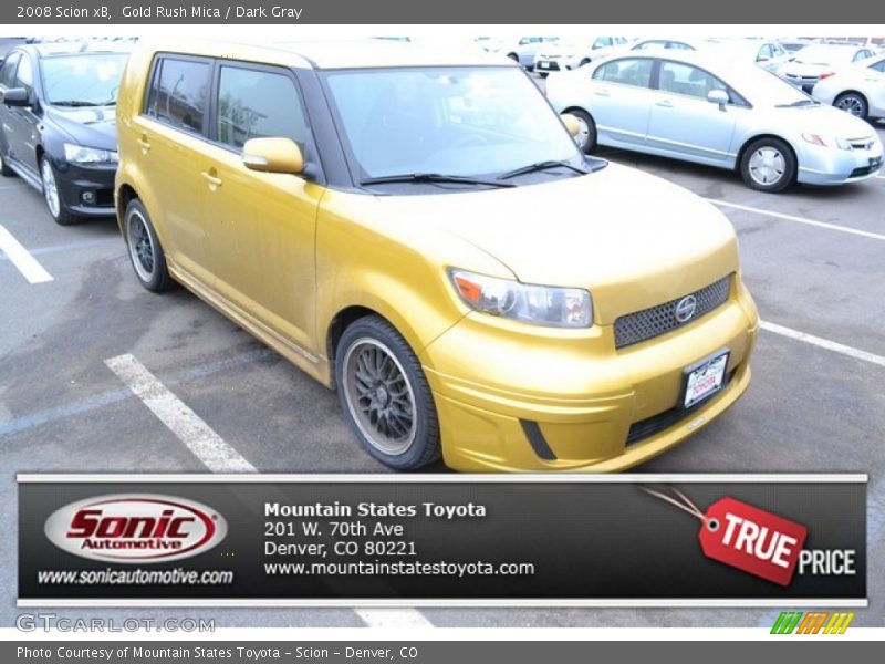 Gold Rush Mica / Dark Gray 2008 Scion xB