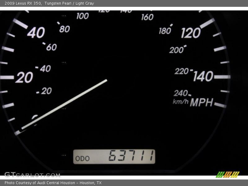 Tungsten Pearl / Light Gray 2009 Lexus RX 350