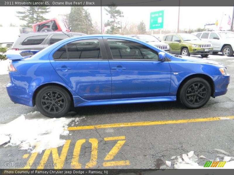 Octane Blue Pearl / Black 2011 Mitsubishi Lancer ES