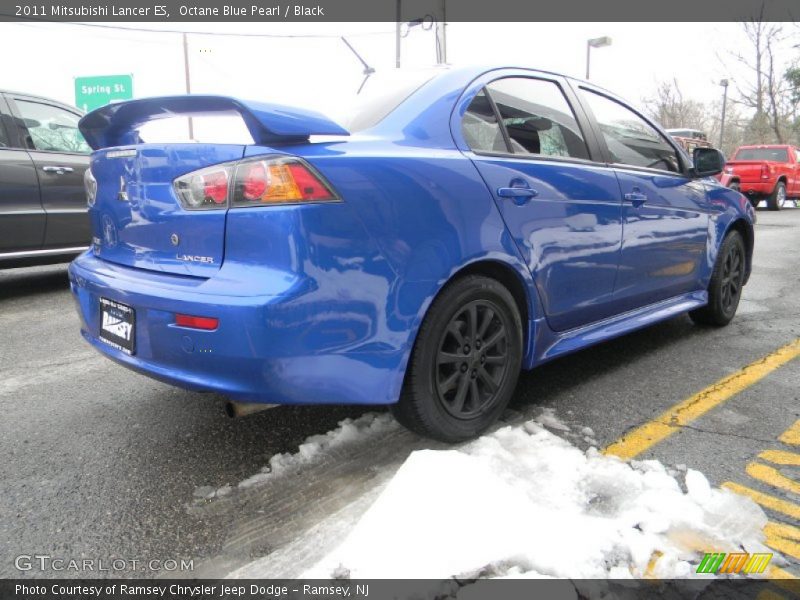 Octane Blue Pearl / Black 2011 Mitsubishi Lancer ES