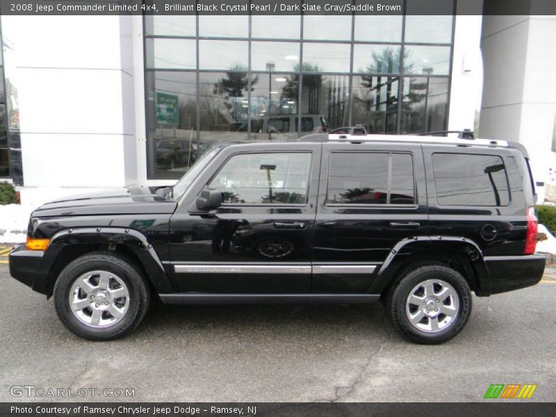 Brilliant Black Crystal Pearl / Dark Slate Gray/Saddle Brown 2008 Jeep Commander Limited 4x4