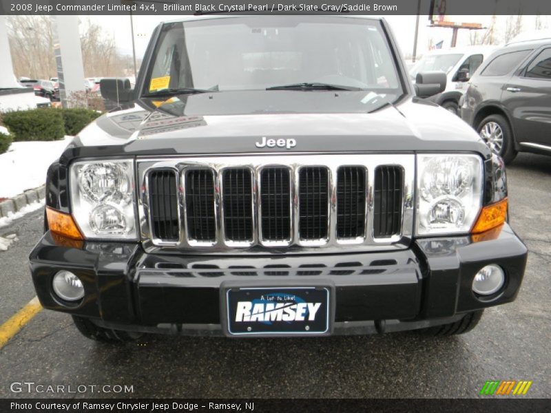Brilliant Black Crystal Pearl / Dark Slate Gray/Saddle Brown 2008 Jeep Commander Limited 4x4