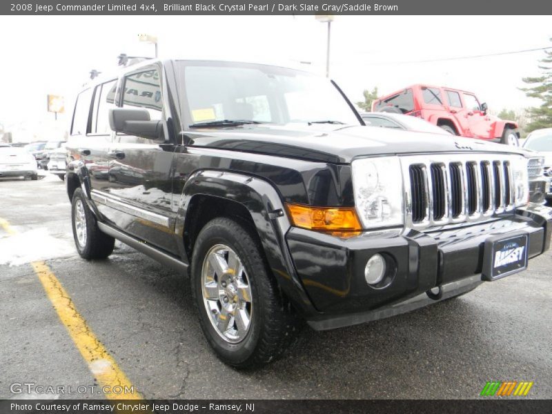 Brilliant Black Crystal Pearl / Dark Slate Gray/Saddle Brown 2008 Jeep Commander Limited 4x4