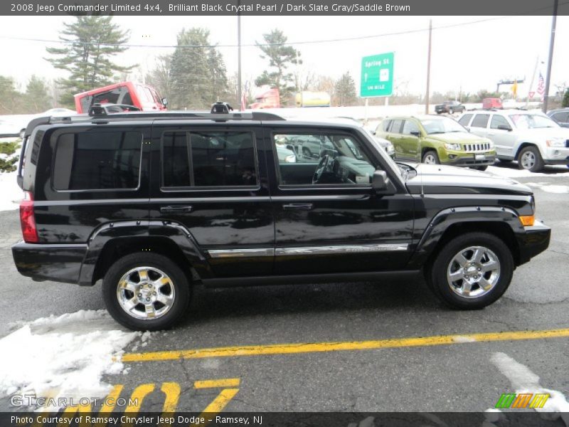 Brilliant Black Crystal Pearl / Dark Slate Gray/Saddle Brown 2008 Jeep Commander Limited 4x4