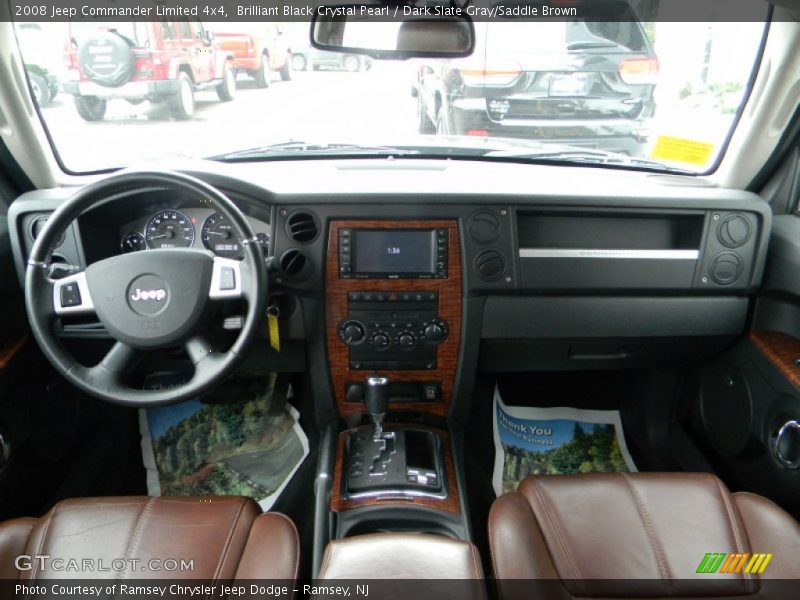 Brilliant Black Crystal Pearl / Dark Slate Gray/Saddle Brown 2008 Jeep Commander Limited 4x4