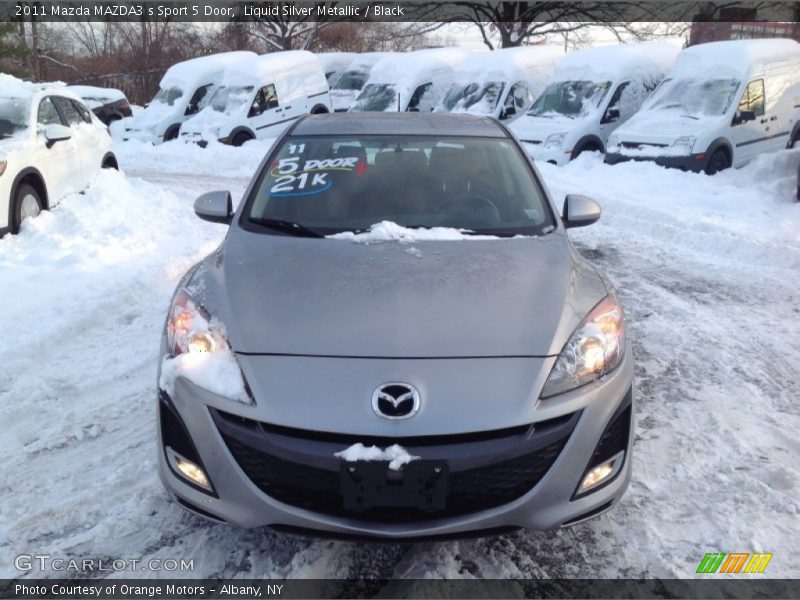 Liquid Silver Metallic / Black 2011 Mazda MAZDA3 s Sport 5 Door