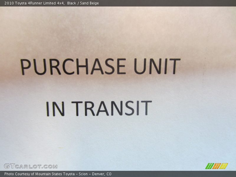 Black / Sand Beige 2010 Toyota 4Runner Limited 4x4