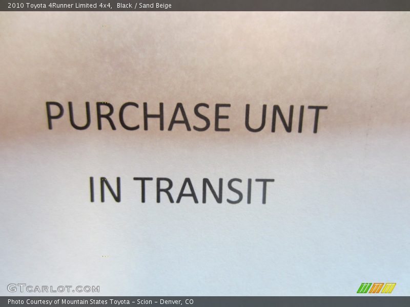 Black / Sand Beige 2010 Toyota 4Runner Limited 4x4