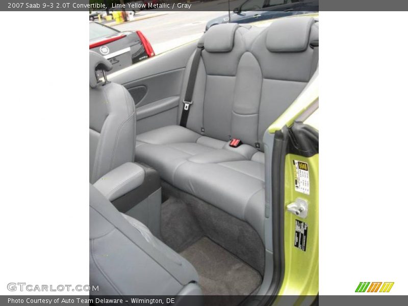 Lime Yellow Metallic / Gray 2007 Saab 9-3 2.0T Convertible