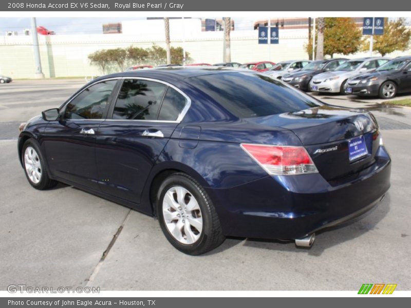 Royal Blue Pearl / Gray 2008 Honda Accord EX V6 Sedan