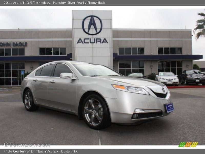 Paladium Silver Pearl / Ebony Black 2011 Acura TL 3.5 Technology