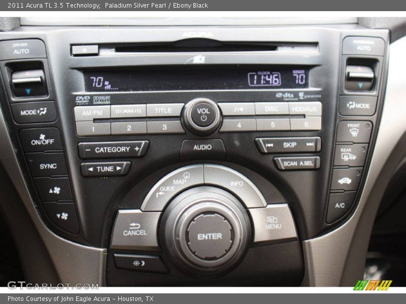Paladium Silver Pearl / Ebony Black 2011 Acura TL 3.5 Technology