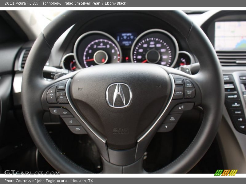 Paladium Silver Pearl / Ebony Black 2011 Acura TL 3.5 Technology