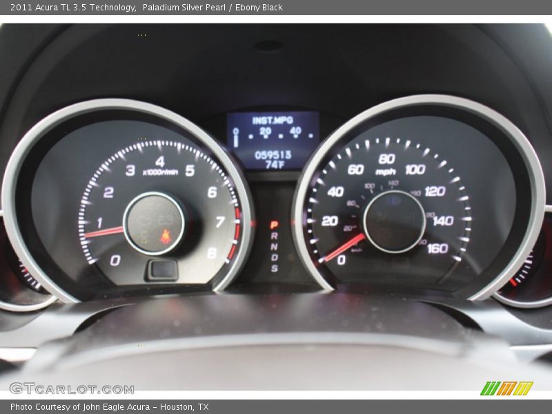 Paladium Silver Pearl / Ebony Black 2011 Acura TL 3.5 Technology