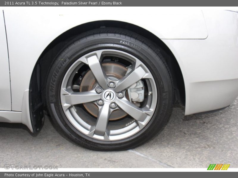 Paladium Silver Pearl / Ebony Black 2011 Acura TL 3.5 Technology