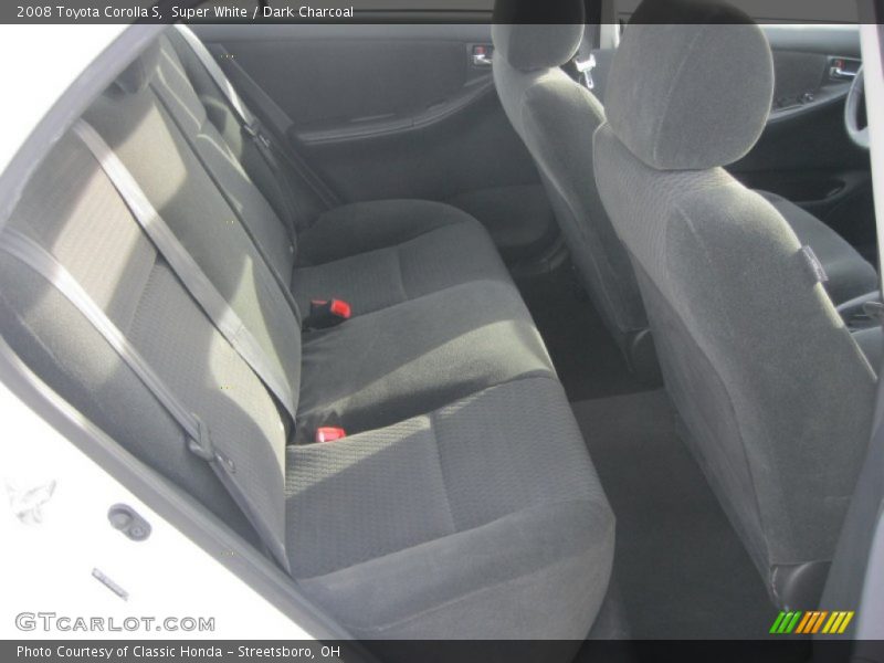 Super White / Dark Charcoal 2008 Toyota Corolla S