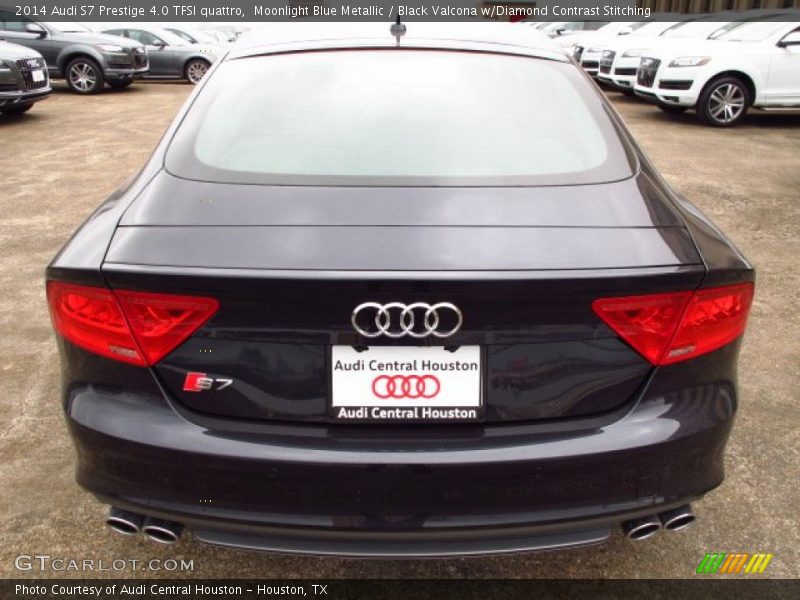 Moonlight Blue Metallic / Black Valcona w/Diamond Contrast Stitching 2014 Audi S7 Prestige 4.0 TFSI quattro