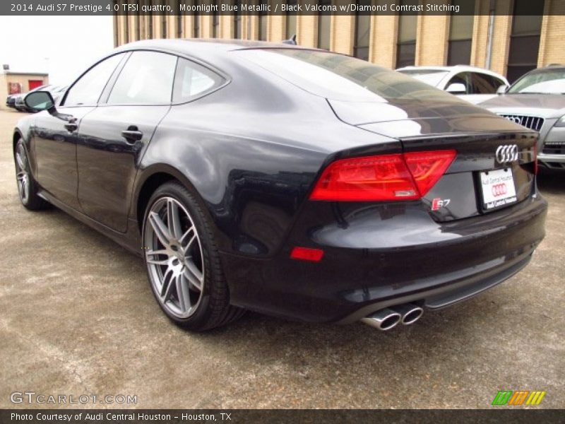 Moonlight Blue Metallic / Black Valcona w/Diamond Contrast Stitching 2014 Audi S7 Prestige 4.0 TFSI quattro