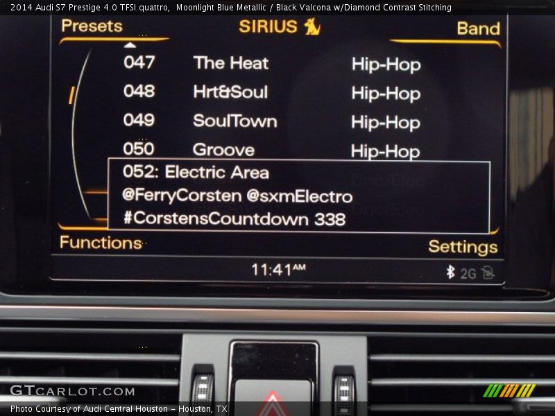 Moonlight Blue Metallic / Black Valcona w/Diamond Contrast Stitching 2014 Audi S7 Prestige 4.0 TFSI quattro