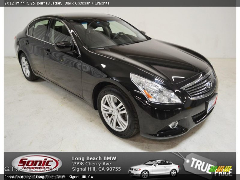 Black Obsidian / Graphite 2012 Infiniti G 25 Journey Sedan